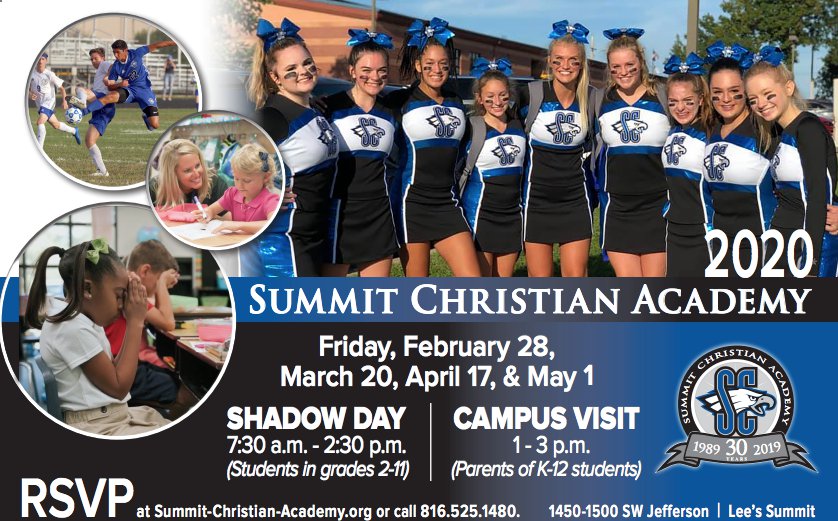 Summit Christian Academy Campus Visit and Shadow Day CANCELED KC